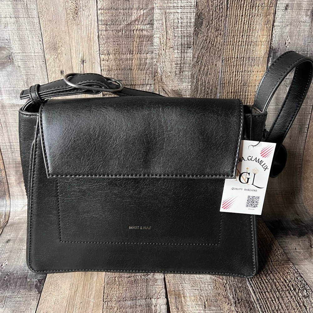 Matt & Nat Black LEIA VEGAN SHOULDER BAG - VINTAGE - Picture 5 of 16
